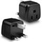 US UK Plug Adapter,XGKEGS US UK Adapter,USA to UK Adapter,American Canada Mexico Japan to British Grounded Converter Travel Adaptor (2 Pack Black)