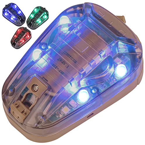 Phoking Lampe tactique pour casque de survie, lumière d'identification militaire, lumière infrarouge et LED visible, casque stroboscopique militaire IFF pour sports de plein air