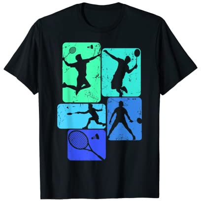 Badminton Federball Jungen Kinder Herren T-Shirt