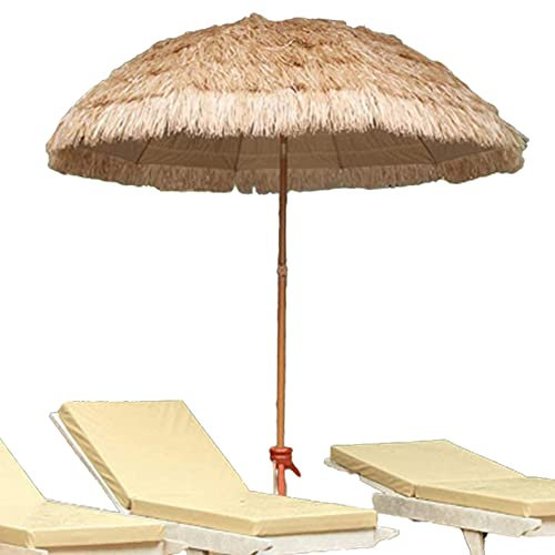 Sombrillas para piscina exterior, sombrilla de patio con techo de paja, sombrilla de playa hawaiana tropical, sombrilla de paja, para jardín y funciones de sombrilla de jardín Césped de taberna