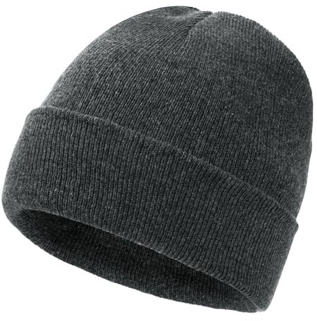 Pistha Beanie Hüte für Männer Frauen, grau dunkel, Einheitsgr��e