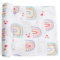 Knirose Pucktuch Baby Musselin Babydecke Swaddle 120x120cm Puckdecke Mulltücher, Bambus Baumwolle Baby Pucktücher Decke für Neugeborene Junge und Mädchen(Regenbogen)