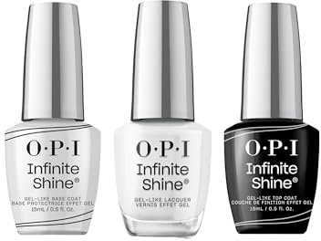 OPI Infinite Shine Long-wear Nail Polish, Gel-Like Nail Varnish with no UV lamp needed, 3-Step System for up to 11 days of vibrant colour, Base Coat & Nail Polish & Top Coat, Funny Bunny, 3x 15ml