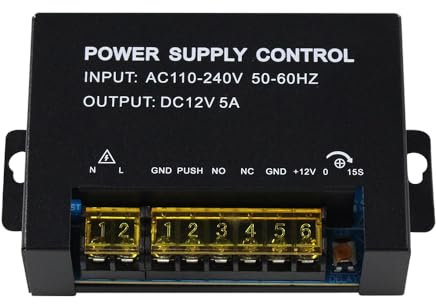 Gaocinys Sistema di controllo accessi speciale trasformatore di alimentazione 12VDC uscita per serratura elettrica ingresso 110-240VAC (12VDC/5A)