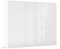 Rauch Möbel Monostar, Drehtürenschrank, Kleiderschrank, Kleiderschränke, Garderobe, 6-türig, 6 Glastüren, Farbe Glas weiß/Alpinweiß, 271x210x54cm