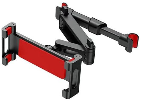 HBUNKT Auto Support Tablette Voiture pour Peugeot 3008 2009-2016, Support Tablette pour Appuie-tête Porte Tablette Voiture Appuie 360° Rotation Extensible Voyage Accessoires,A-Red