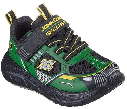 Skechers Skech Tracks - Tractor-Tronix 407062N-GNBK, Boy Sports Shoes,Sneakers, Green, 26 EU