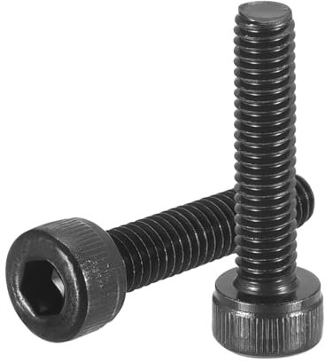 QUARKZMAN M4-0,7x16 Bulloni a Testa Esagonale 50pz Vite Brugola in Acciaio al Carbonio Grado 12,9 Elementi Fissaggio in Ossido Nero a Filettatura Completa per Macchina