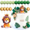 JeVenis Safari Tortendeko Wild One Tortendeko Waldtiere Kuchen Dekoration Löwe Geburtstags Dekorationen Dschungel Tortendekorationen Kinder 1. Geburtstag Junge