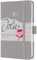 Harenberg Wochenkalender Jolie A6 2025 pearl grey - SIGEL - 1 Woche auf 2 Seiten - Terminplaner mit Textileinband, Gummiband, Stiftschlaufe, Einstecktasche und Stickerbogen - 9,5 cm x 15 cm