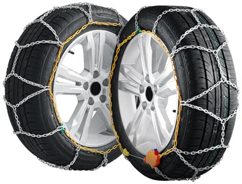 VEVOR Schneeketten 2er-Set Notfall-Traktionsreifenketten, Schneereifenketten für Autos Pickups SUVs LKWs 648/695 mm für 215 60 R16; 215 65 R15; 225 60 R15; 215 55 R16; 225 50 R16; 215 50 R17