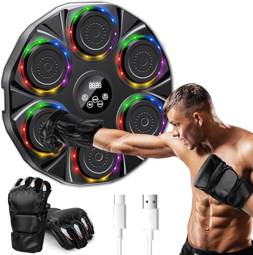 semai Music Boxing Machine, Intelligente Musik Boxmaschine, 9 Geschwindigkeitsmodi und Zählmodus Musik Power Boxing Boxautomat für Erwachsene Kinder Music Punch Boxtraining