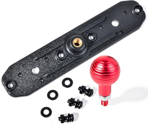 HYS Mobile FM CB Radio Grid Bracket Base Mount with 25mm (1 inches) Mounting Ball, 14.2cm(5.59inch) Bracket Holder to Dash, AMPS, Grid Brackets, for RAM Mounts B Size 1 Inch Ball Double Socket Arm