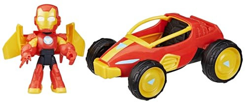 Iron Man and His Awesome Friends Marvel Iron Racer Action Figure & Toy Vehicle
