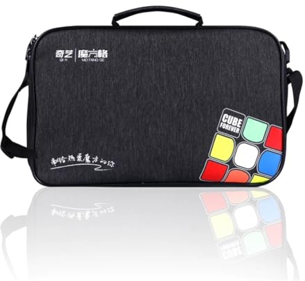 DONGXINGWEI QIYI Umhängetasche Handtasche Handtasche für Speed Competition Magic Cube Timer Würfel Matte Puzzle Zubehör Aufbewahrung Sammlung, Schwarz, Medium, Classic