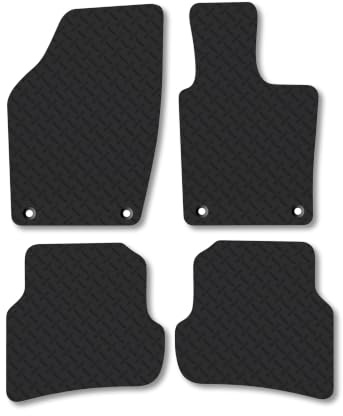 Seat Ibiza (2008-2017) 5mm Rubber Car Mats | Heavy Duty Rubber Tailored Fit Floor Mats Full Coverage Durable Waterproof Accessories Easy Clean Anti Slip Made in the UK