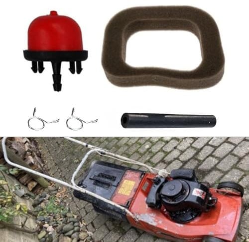 For Mountfield Lawnmower Maintenance Kit - Air Filter, Primer-Bulb, Spark-Plug for RS100 SP414 HP414, Fits Various-HP Series Models 2011-2019