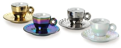 illy Collection 25566 Set of 4 John Armlender Art Collection Espresso Cups + Saucers Numbered and Signed