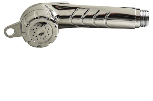 babominimer Bidet doccia regolabile per WC con getto pressurizzato, design con ugello piccolo, finitura cromata con pulsante on/off, attacco 2, adatto per camper