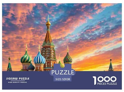 Red Square 1000 Pieces Premium Jigsaw Building Age 3+ Quirky, Abstract Design, Fun Details, Educational, Challenging Puzzle Games 52x38cm/1000pcs