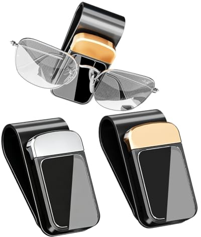OPVYAEU 2 Pezzi Porta Occhiali Auto Portaocchiali Auto Supporto Occhiali per Auto Accessori Auto Interni Porta Occhiali da Sole per Auto