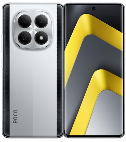 POCO M8 5G Smartphone Snapdragon® 6 Gen 3 6,77 120Hz Display 50MP Fotocamera 5520mAh 45W, con Caricabatterie, 8GB+512GB, Argento, 2392x1080, fino a 2,4GHz