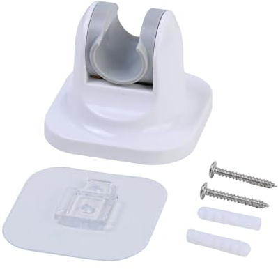Adhesive Adjustable Shower Head Holder, Wall Mount Bracket for Handheld Showers, Convenient and Firm Fixation, No Drilling for Home Hotel Bathroom