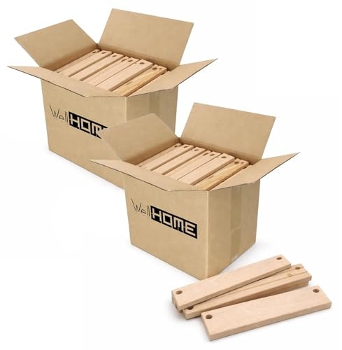 Set de 2 Cajas de Leña de Haya 30Kg (2 x 15Kg) Madera Seca Natural en Piezas mecanizadas y lijadas - para chimeneas, Barbacoas y Hornos