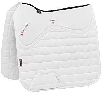 LeMieux X-Grip Silicone Dressage Square Dressurschabracke, weiß, L