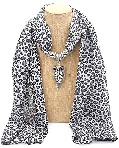 Baiyao Damen klassischer Stil Halskette Sash Schal mit Schmuck Anhänger Geschenk(Black Friday)