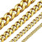 ChainsHouse Damen Choker Chains Frauen Panzerkette 6mm Kette Gold Halskette Edelstahl Gliederkette 36cm Herren Kubanische Kette Goldene Halskette für Männer Halsband Modeschmuck für Mädchen