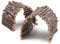 2 Pcs Wooden Ladder Chew Bridge Hiding House Fence Flexible Climbing Stair for Hamster Reptile Lizard Tortoise Hedgehog Small Animal Chew Toy