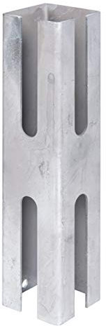 Alberts 672645 Zaunpfosten-Adapter | zur Verlängerung vorhandener Zaunpfosten | feuerverzinkt | Länge 250 mm | für Pfosten 60 x 60 mm