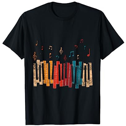 Buntes Piano Geschenk Klavier T-Shirt