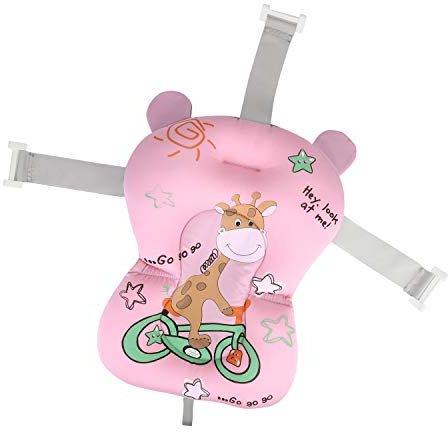 Babywannenmatte Neugeborene Kleinkind Babywannensitz mit Sicherheitsgurt Babywannenkissen Baby Rutschfest Badewanne Babywannennetz Tasche Badematte Badezimmer Wanne Bidet Schwimmbad Babywegekissen