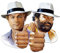 Blechwarenfabrik Braunschweig Bud Spencer und Terence Hill 3D-Dekoschild aus Blech Mehrfarbig, Maße: 45cm x 45cm, BUDC03