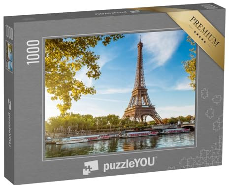 puzzleYOU: Puzzle 1000 Teile „Eiffelturm und Saine, Paris“ – aus der Puzzle-Kollektion Paris, Eiffelturm