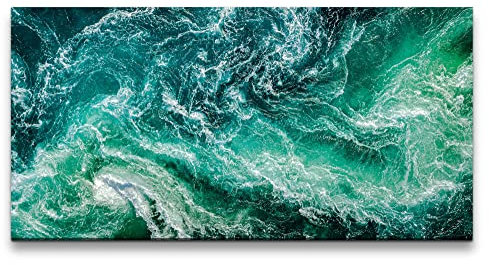 Paul Sinus Leinwandbild 120x60cm Vogelperspektive Meer Atemberaubend Wasser Kraftvoll