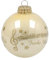Weihnachtskugel Notenzeile Stille Nacht 7 cm aus Glas - Schönes Geschenk für Musiker (Creme)