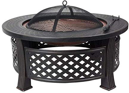 WANWEN Grilltisch Außenhof Holzkohle Feuerschale Heizung Haushalt Freizeit Grill Multifunktionale runde Feuerschale Little Surprise