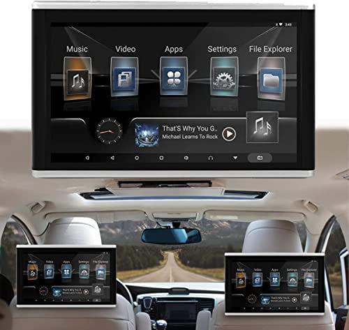 Auto-Kopfstütze WiFi-Videoplayer, Android 9.0 Auto-Rücksitz-TV-Monitore mit Montagehalterung, IPS-Touchscreen-Multimedia-Monitor, Auto-TV, 1080P HD-Video unterstützen, 9(11.6in)