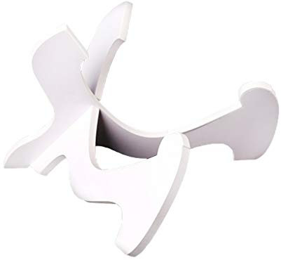 haiaxx Supporto per ukulele portatile con bordi antigraffio Supporto pieghevole per chitarra in legno duro Accessori per chitarra Supporto per ukulele durevole bianco