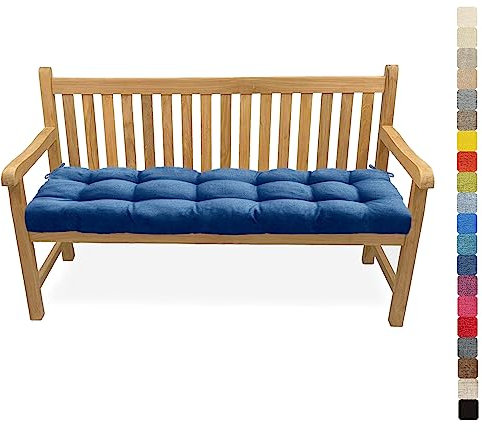 Lsjoaw Bankauflage Bankkissen 180X45X6CM Sitzauflage Sitzkissen Bank Bankpolster Sitzpolster Auflage für Gartenbank Sitzbank & Hollywoodschauke Outdoor/Indoor,Dunkelblau