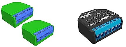Shelly Dimmer 2 – Smart Home WLAN Dimmer & Shelly Plus 2PM Smart Home Doppel Relais Schalter, TRIAC, EIN-AUS, Grün