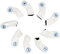 9Pcs Golf Head Cover Club Iron Putter Head Protector Set PU Waterproof Golf Club Head Cover for Right Left Handed Golfer Lovers(White)