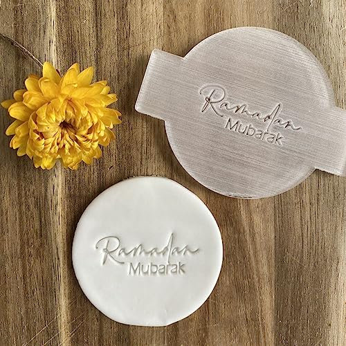 Luck and Luck Ramadan Mubarak Cupcake Icing Embosser Eid Ramadan Kuchen Stempel Cookie Keks Zuckerguss Schablone Kuchen Dekorieren Cupcake Dekoration