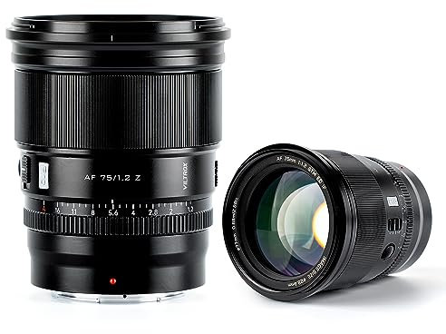 VILTROX AF 75mm f/1.2 Pro Z Lente Prime APS-C Gran Apertura para Nikon Z-Mount Z30 Z50 Zfc Z5 Z6 Z7 Z5II Z6II Z7II Z9 Z8 (Enfoque automático, STM) Negro