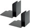 Alco-Albert 4302-10-4 - Buchstützen aus Metall, 4 Stück, schwarz, 14 x 14 x 12,5 cm, für Schule, Büro und Zuhause