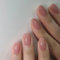 24pcs Short Square False Nails, Shimmer Pink Stick-on Solid Color Press-on Removable Glue-on Full Cover Fake Nails for Women Girls - Nail Art Accessories