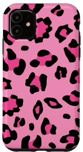iPhone 11 Pink Leopard Cheetah Print Phone Case Animal For Women Cute Case